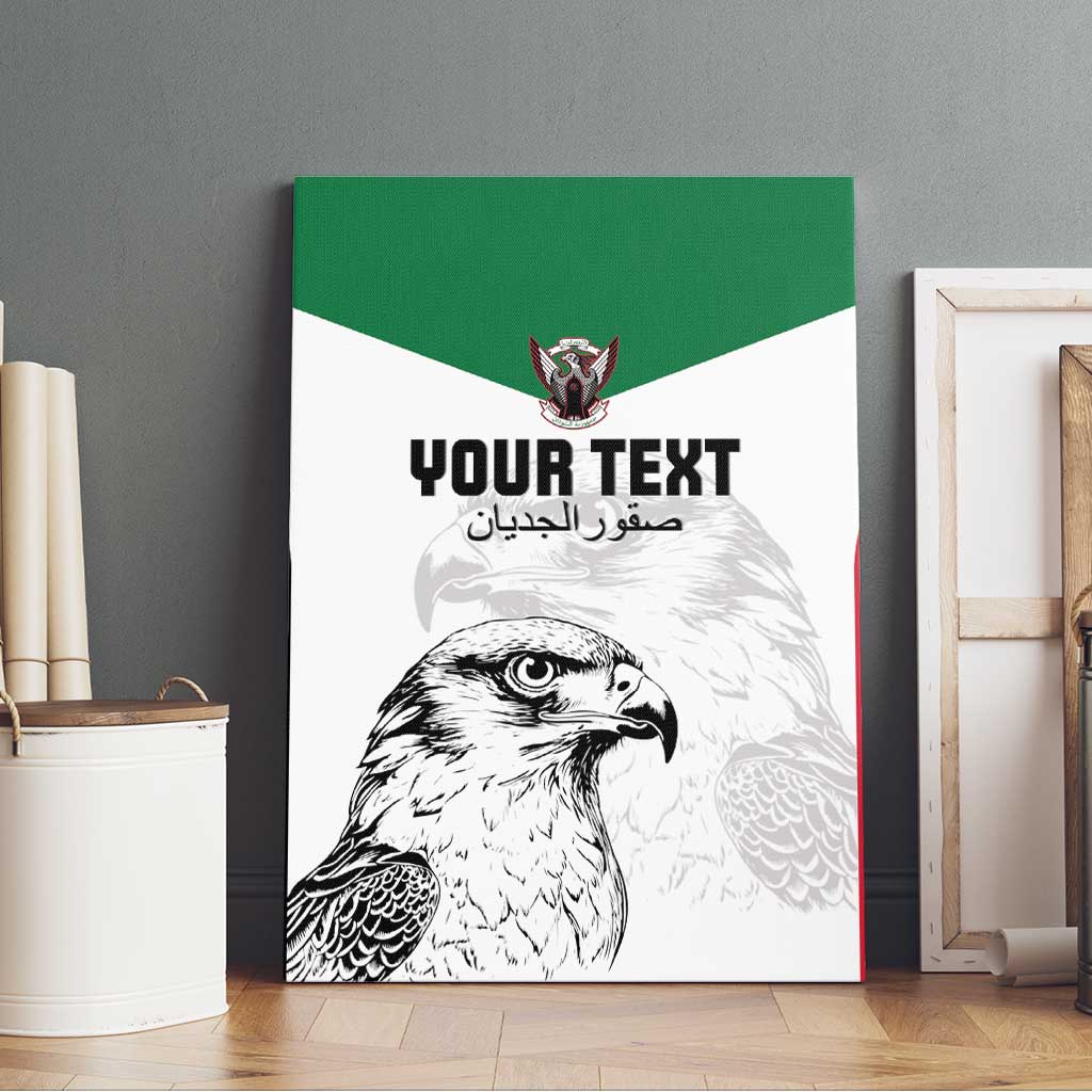 Custom Sudan Football Canvas Wall Art Yalla Falcons of Jediane