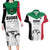 Custom Sudan Football Couples Matching Long Sleeve Bodycon Dress and Hawaiian Shirt Yalla Falcons of Jediane