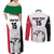 Custom Sudan Football Couples Matching Off Shoulder Maxi Dress and Long Sleeve Button Shirt Yalla Falcons of Jediane