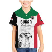 Custom Sudan Football Family Matching Mermaid Dress and Hawaiian Shirt Yalla Falcons of Jediane