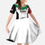 Custom Sudan Football Family Matching Off The Shoulder Long Sleeve Dress and Hawaiian Shirt Yalla Falcons of Jediane