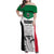 Custom Sudan Football Family Matching Off Shoulder Maxi Dress and Hawaiian Shirt Yalla Falcons of Jediane