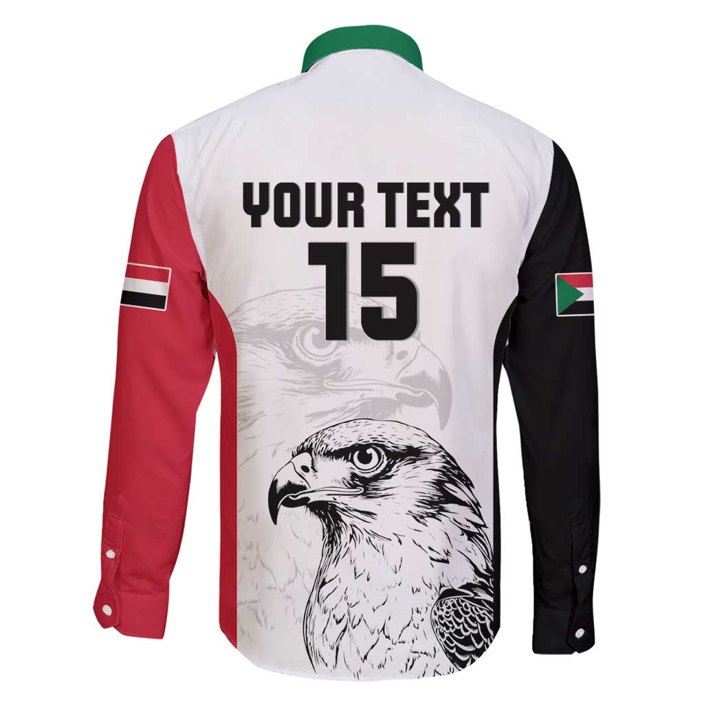 Custom Sudan Football Family Matching Short Sleeve Bodycon Dress and Hawaiian Shirt Yalla Falcons of Jediane