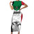 Custom Sudan Football Family Matching Short Sleeve Bodycon Dress and Hawaiian Shirt Yalla Falcons of Jediane