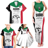 Custom Sudan Football Family Matching Tank Maxi Dress and Hawaiian Shirt Yalla Falcons of Jediane