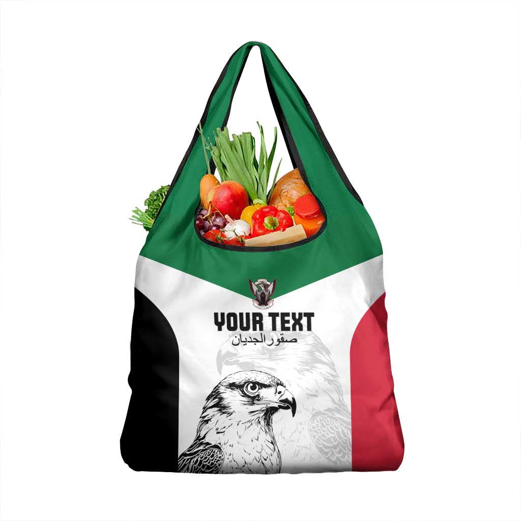 Custom Sudan Football Grocery Bag Yalla Falcons of Jediane