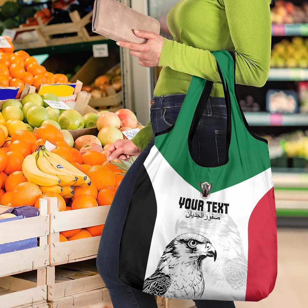 Custom Sudan Football Grocery Bag Yalla Falcons of Jediane
