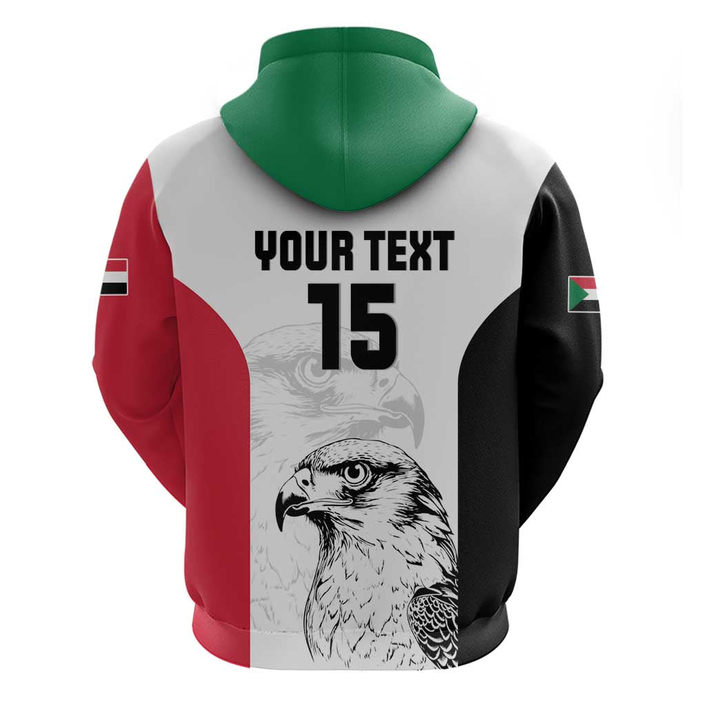 Custom Sudan Football Hoodie Yalla Falcons of Jediane