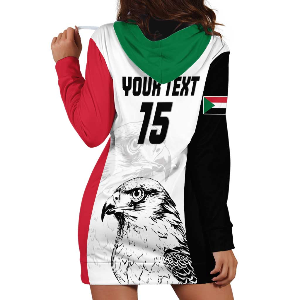 Custom Sudan Football Hoodie Dress Yalla Falcons of Jediane