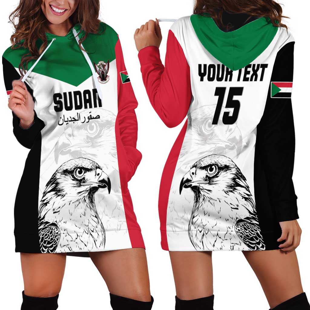 Custom Sudan Football Hoodie Dress Yalla Falcons of Jediane