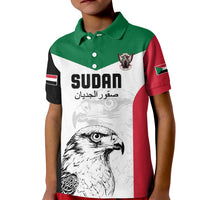 Custom Sudan Football Kid Polo Shirt Yalla Falcons of Jediane