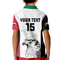 Custom Sudan Football Kid Polo Shirt Yalla Falcons of Jediane