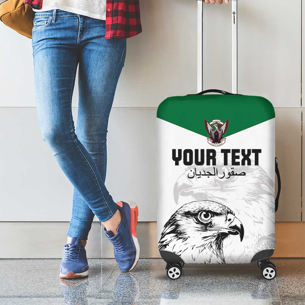 Custom Sudan Football Luggage Cover Yalla Falcons of Jediane