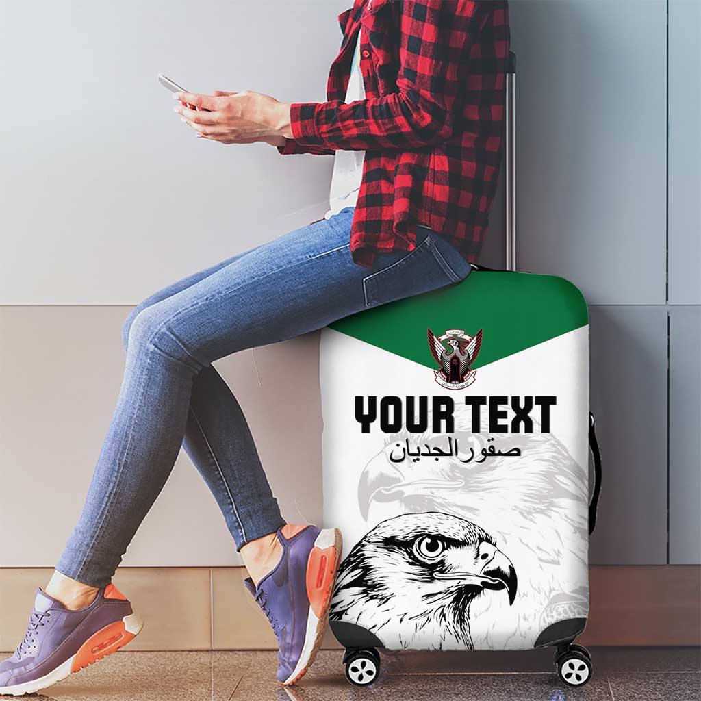 Custom Sudan Football Luggage Cover Yalla Falcons of Jediane