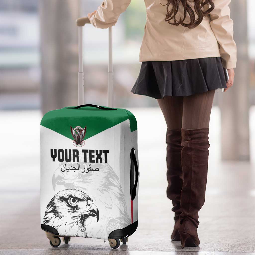 Custom Sudan Football Luggage Cover Yalla Falcons of Jediane