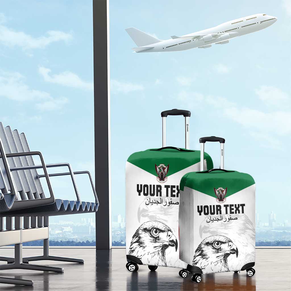 Custom Sudan Football Luggage Cover Yalla Falcons of Jediane