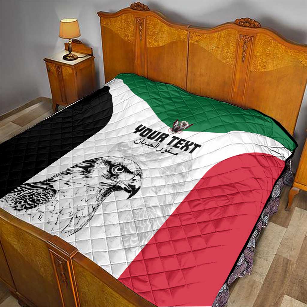 Custom Sudan Football Quilt Yalla Falcons of Jediane