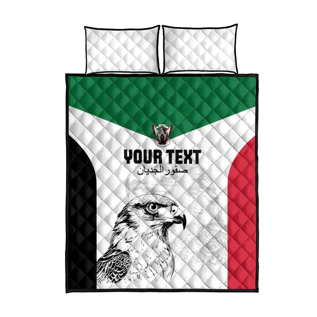 Custom Sudan Football Quilt Bed Set Yalla Falcons of Jediane