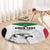 Custom Sudan Football Round Carpet Yalla Falcons of Jediane