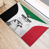 Custom Sudan Football Rubber Doormat Yalla Falcons of Jediane