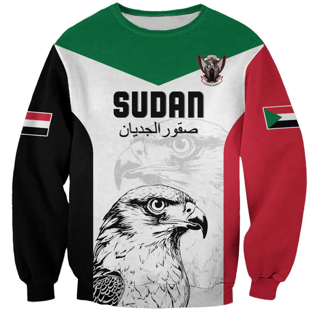Custom Sudan Football Sweatshirt Yalla Falcons of Jediane