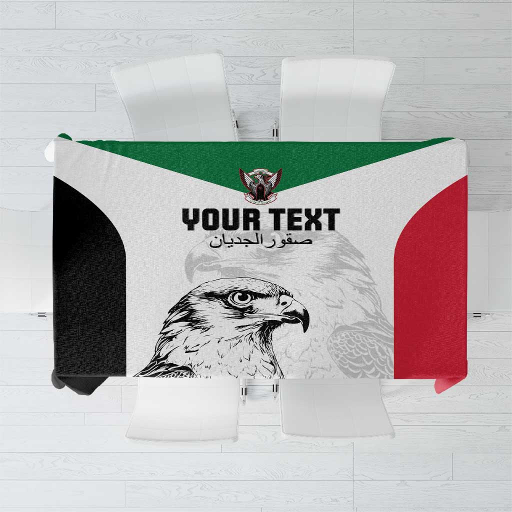 Custom Sudan Football Tablecloth Yalla Falcons of Jediane