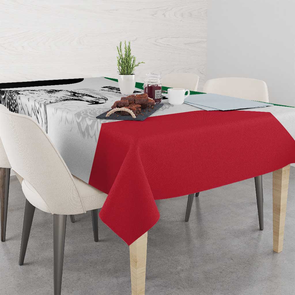 Custom Sudan Football Tablecloth Yalla Falcons of Jediane