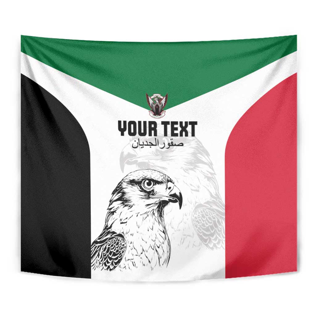 Custom Sudan Football Tapestry Yalla Falcons of Jediane