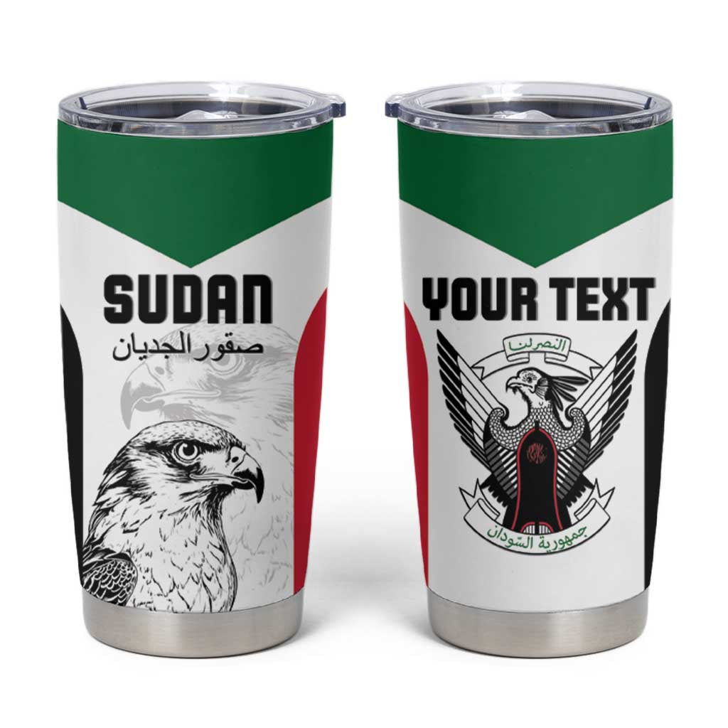 Custom Sudan Football Tumbler Cup Yalla Falcons of Jediane