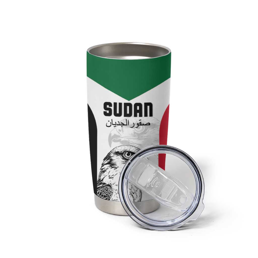 Custom Sudan Football Tumbler Cup Yalla Falcons of Jediane