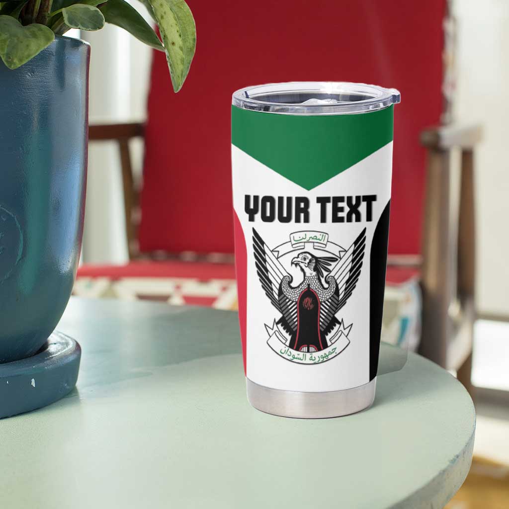 Custom Sudan Football Tumbler Cup Yalla Falcons of Jediane