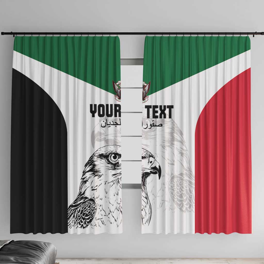 Custom Sudan Football Window Curtain Yalla Falcons of Jediane