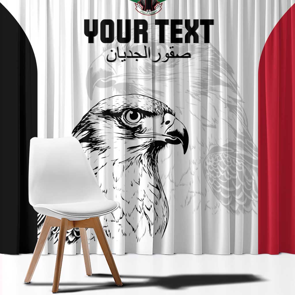 Custom Sudan Football Window Curtain Yalla Falcons of Jediane