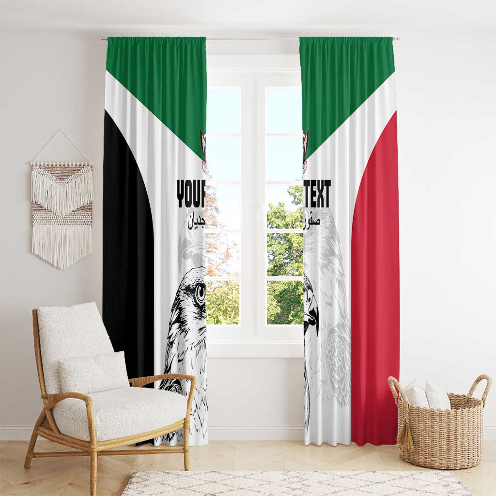 Custom Sudan Football Window Curtain Yalla Falcons of Jediane