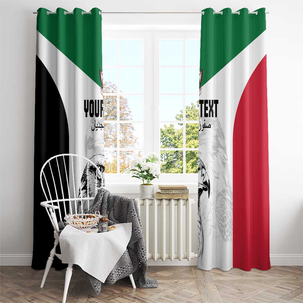 Custom Sudan Football Window Curtain Yalla Falcons of Jediane