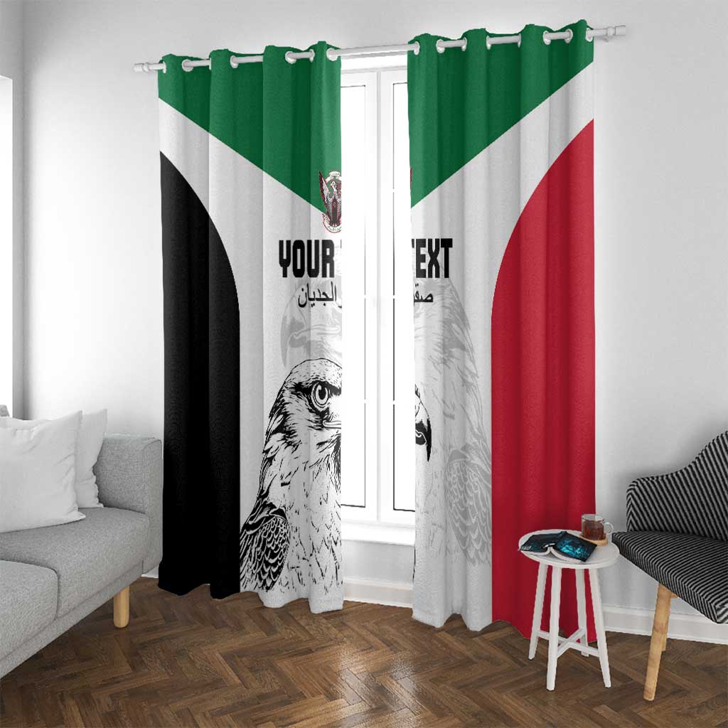 Custom Sudan Football Window Curtain Yalla Falcons of Jediane