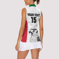 Custom Sudan Football Women Sleeveless Polo Shirt Yalla Falcons of Jediane