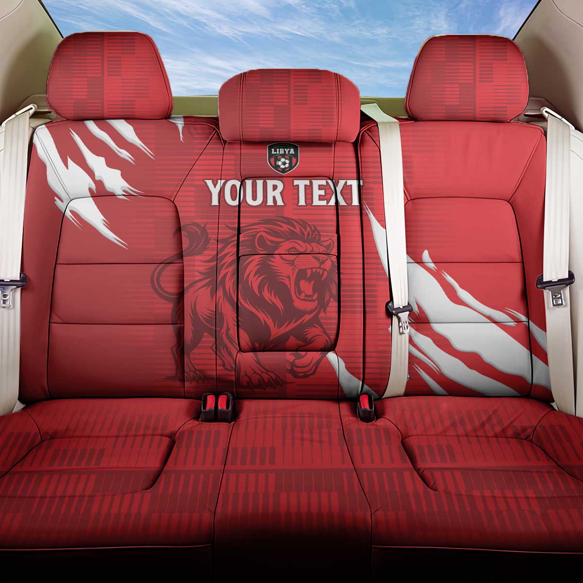 Custom Libya Football Back Car Seat Cover Forza Libya