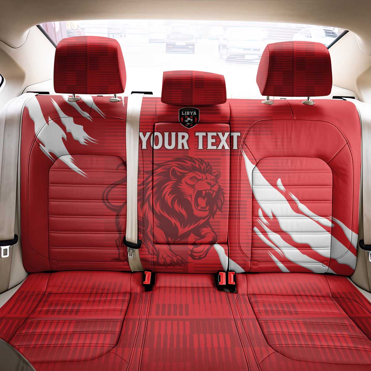Custom Libya Football Back Car Seat Cover Forza Libya