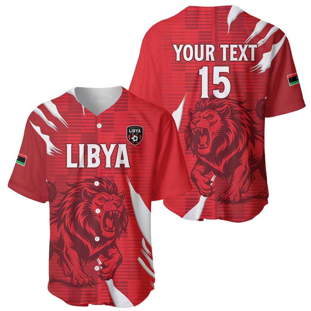 Custom Libya Football Baseball Jersey Forza Libya