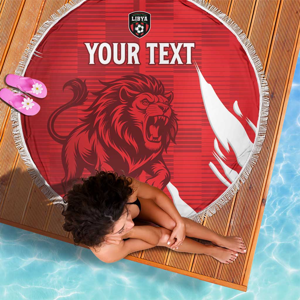 Custom Libya Football Beach Blanket Forza Libya