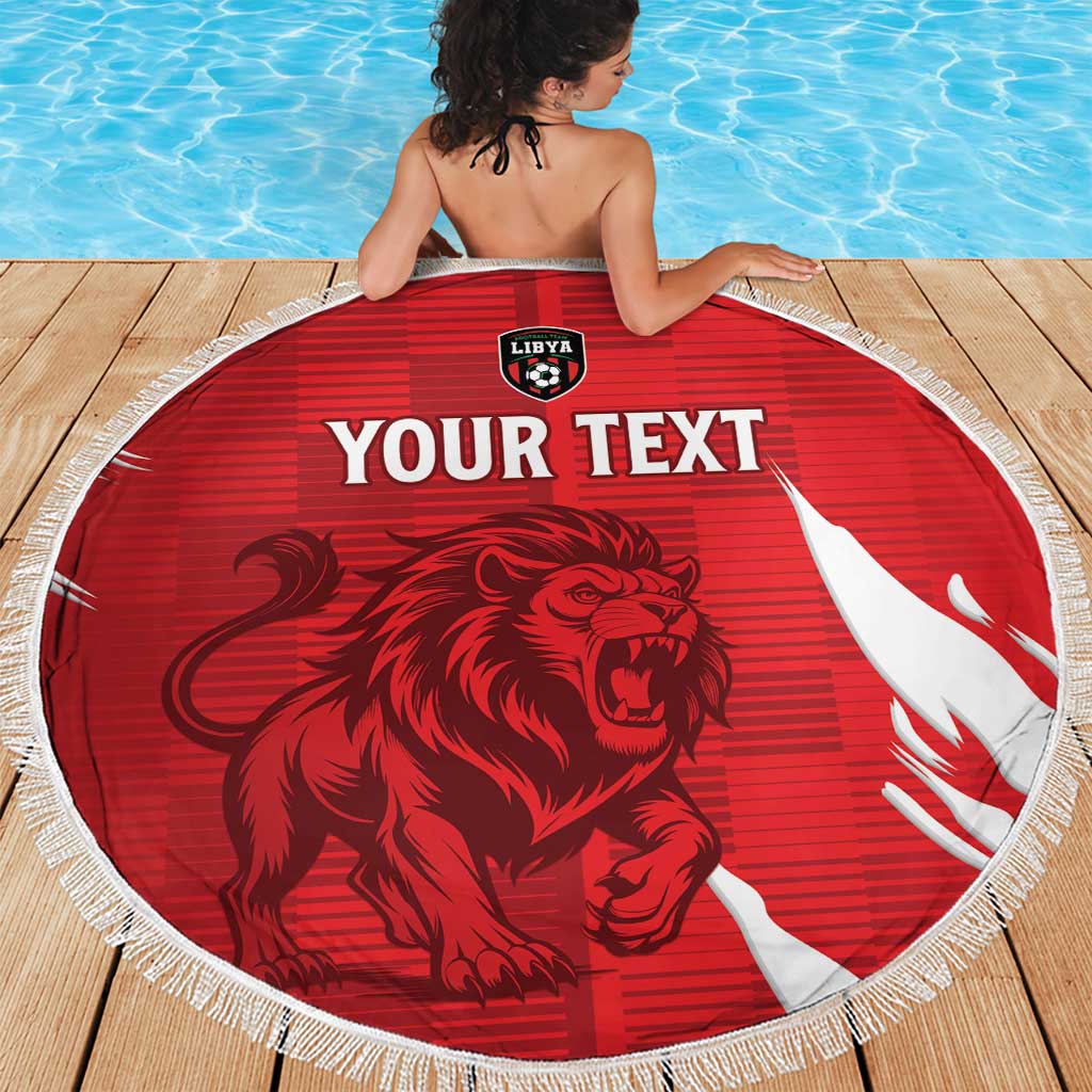 Custom Libya Football Beach Blanket Forza Libya