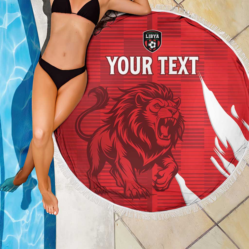Custom Libya Football Beach Blanket Forza Libya