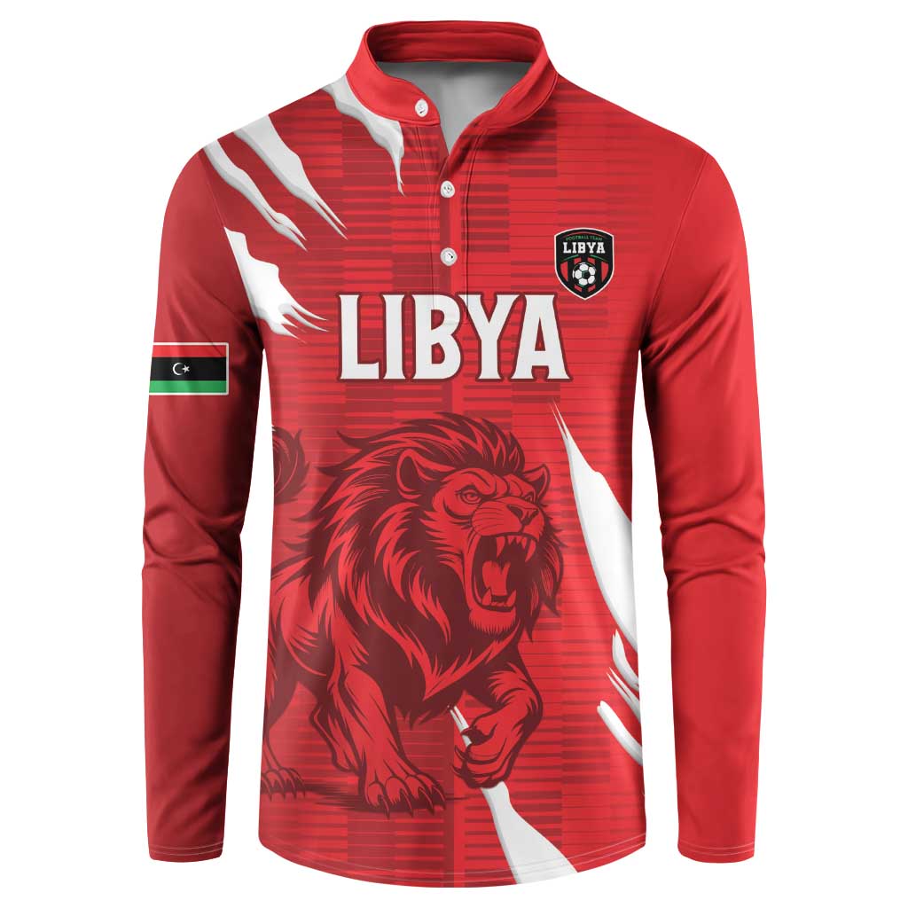 Custom Libya Football Button Sweatshirt Forza Libya