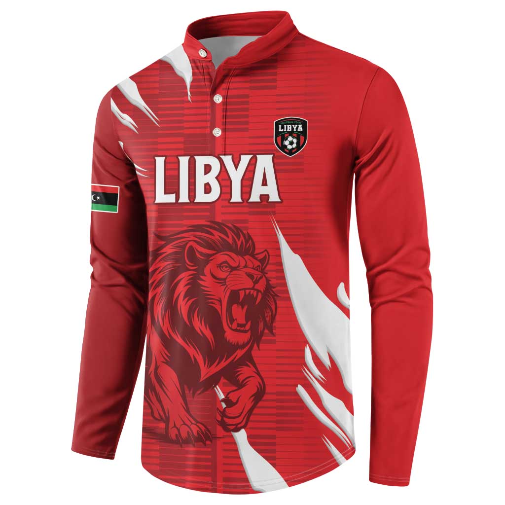 Custom Libya Football Button Sweatshirt Forza Libya