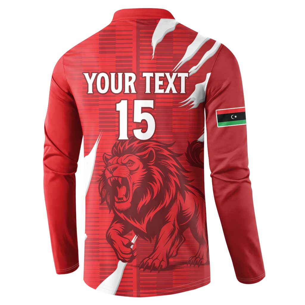 Custom Libya Football Button Sweatshirt Forza Libya