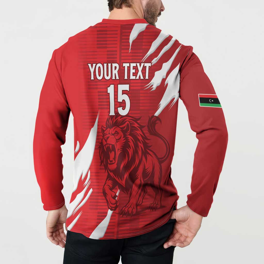Custom Libya Football Button Sweatshirt Forza Libya
