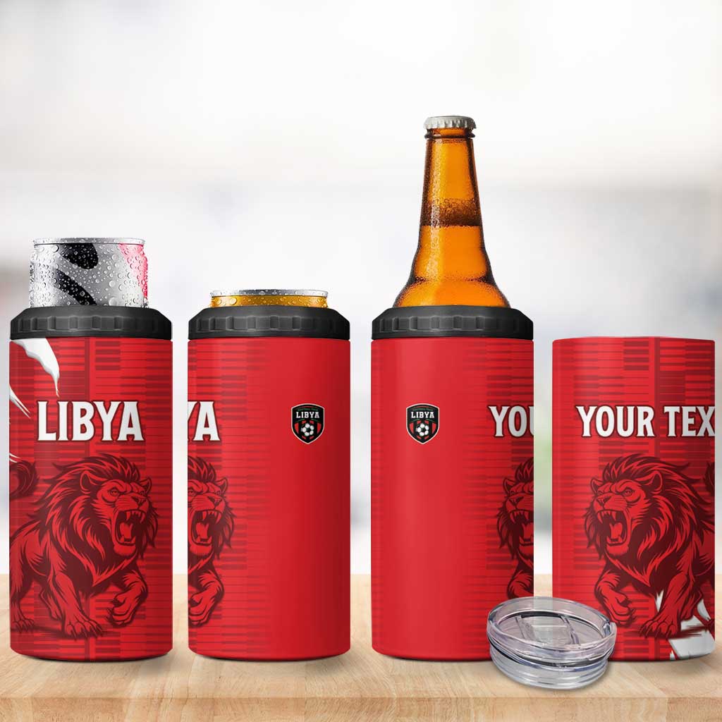 Custom Libya Football 4 in 1 Can Cooler Tumbler Forza Libya