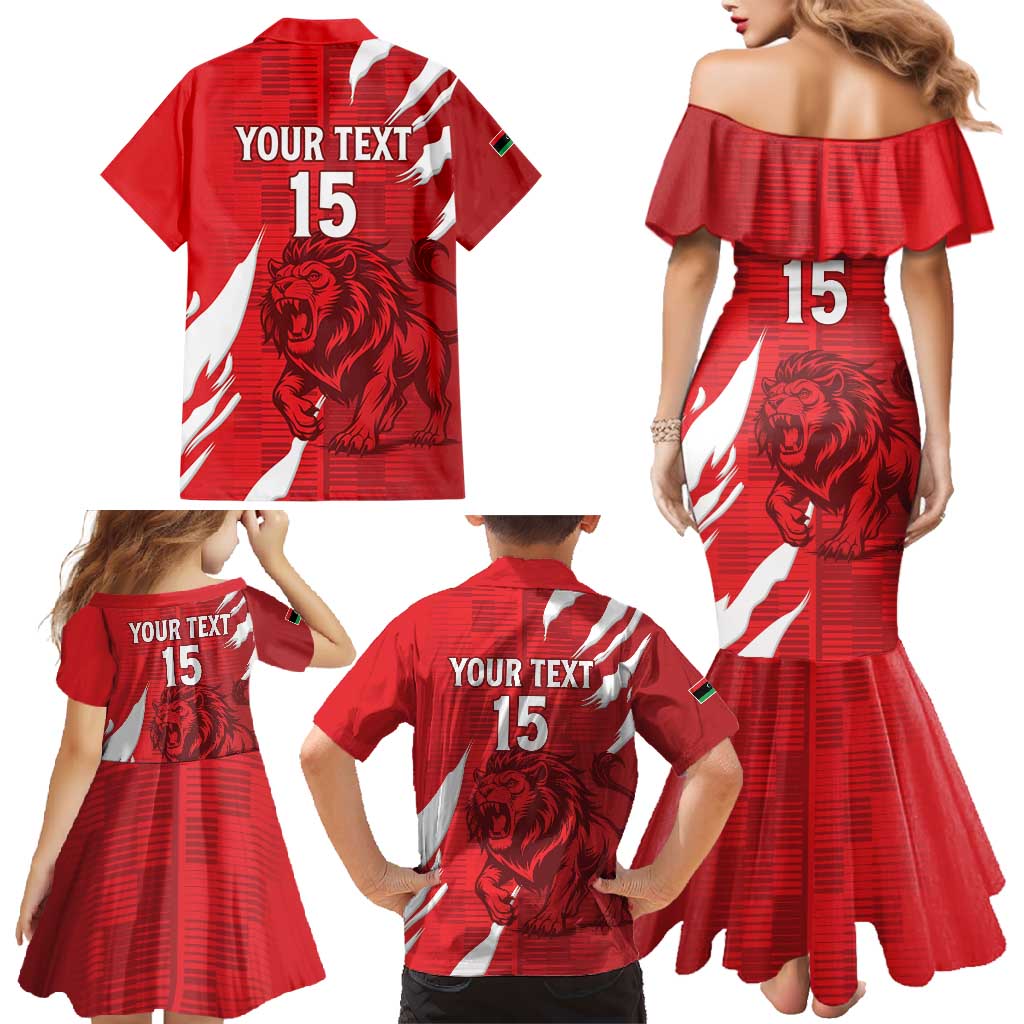 Custom Libya Football Family Matching Mermaid Dress and Hawaiian Shirt Forza Libya