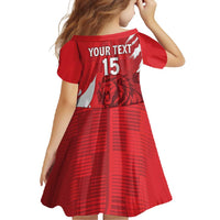 Custom Libya Football Family Matching Off Shoulder Maxi Dress and Hawaiian Shirt Forza Libya